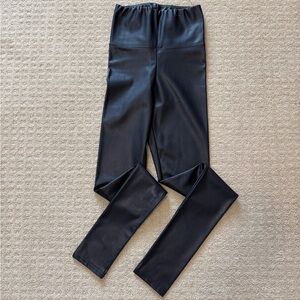 ROYAL ALEXANDRA black pleather leggings